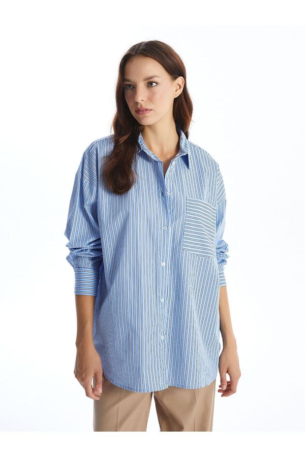 LC Waikiki LC Waikiki Lw - Striped Oversize Poplin Women's Shirt