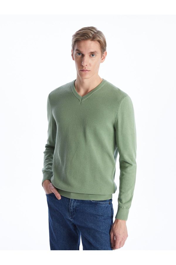 LC Waikiki LC Waikiki Men's Classic V-Neck Long Sleeve Knitwear Sweater