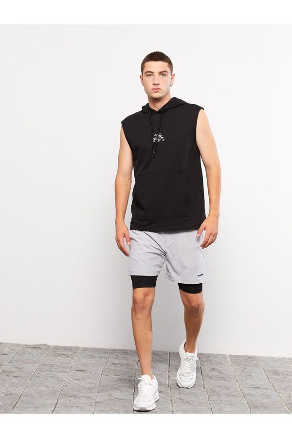 LC Waikiki LC Waikiki Men's Hooded Sleeveless Printed Sports T-Shirt