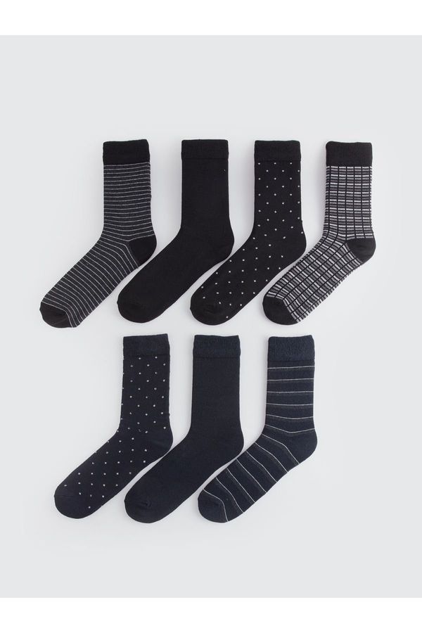 LC Waikiki LC Waikiki MEN'S PATTERNED COTTON 7-PIECE SOCKET SOCKS