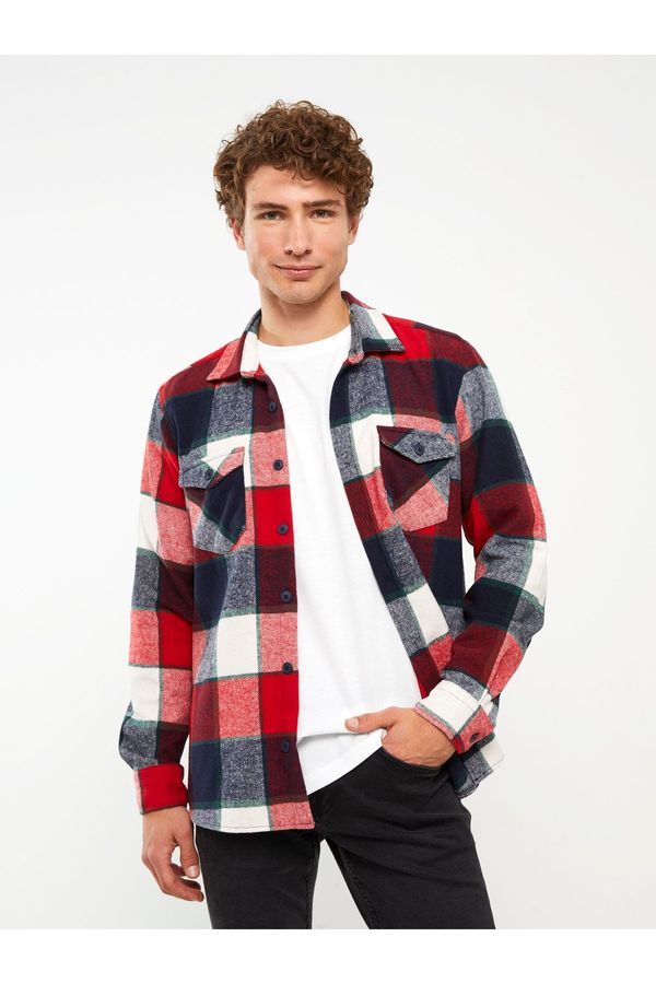 LC Waikiki LC Waikiki Men's Plaid Long Sleeve Flannel Shirt