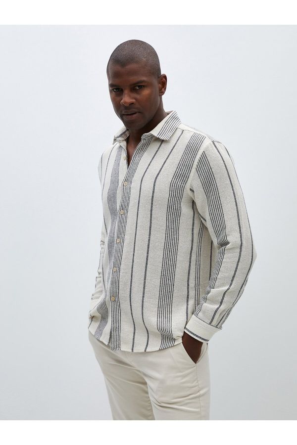 LC Waikiki LC Waikiki Men's Regular Fit Long Sleeve Striped Shirt
