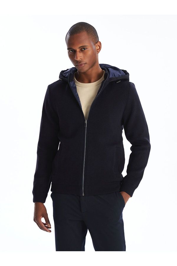 LC Waikiki LC Waikiki Men's Standard Fit Hooded Knitwear Cardigan