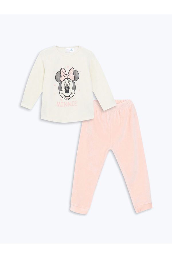 LC Waikiki LC Waikiki Minnie Mouse Printed Baby Girl T-Shirt and Tracksuit Bottom 2-Piece Set