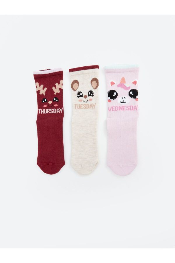 LC Waikiki LC Waikiki Patterned Girl's Socks 3-Piece