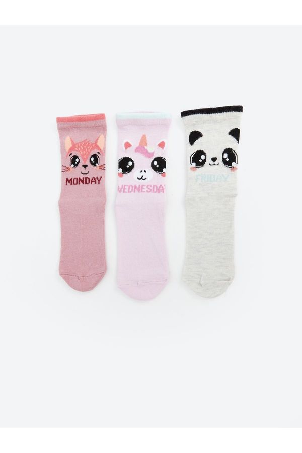 LC Waikiki LC Waikiki Patterned Girl's Socks 3-Piece