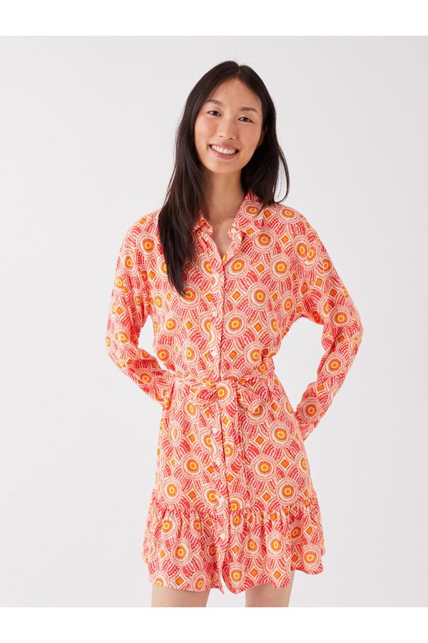 LC Waikiki LC Waikiki Patterned Long Sleeve Women's Shirt Dress