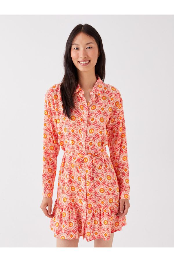 LC Waikiki LC Waikiki Patterned Long Sleeve Women's Shirt Dress