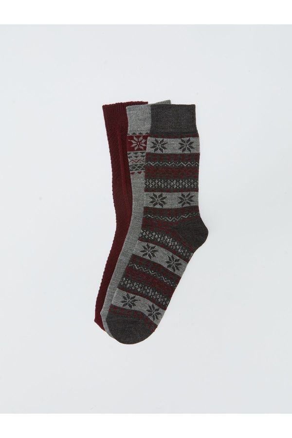 LC Waikiki LC Waikiki Patterned Men's Socks 3-Piece