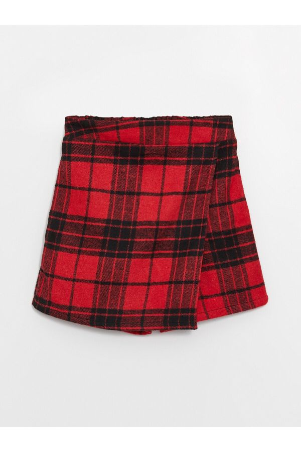 LC Waikiki LC Waikiki Plaid Girl's Short Skirt with Elastic Waist