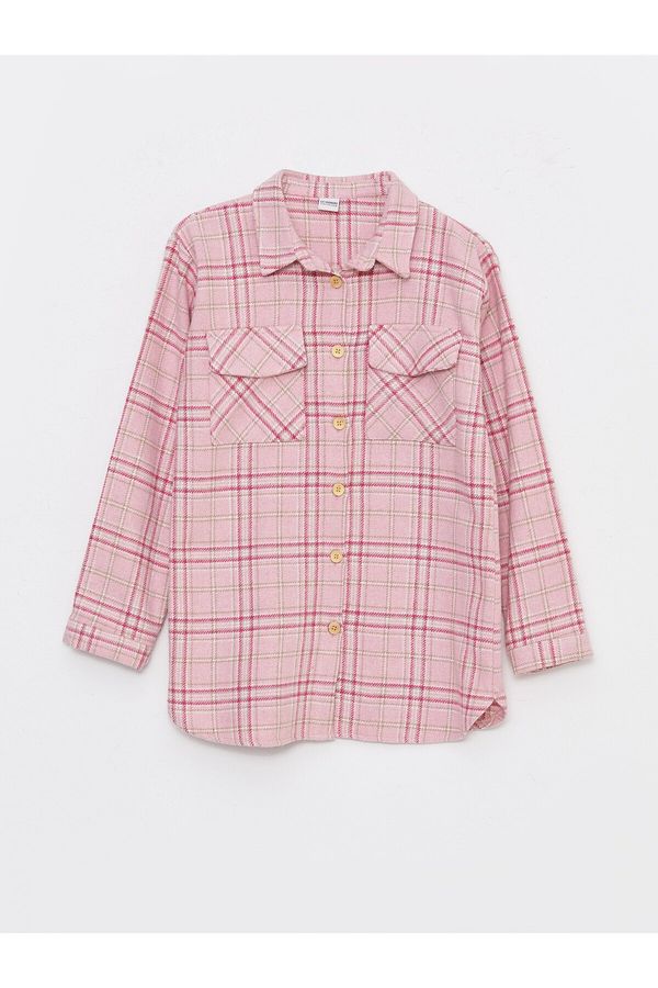 LC Waikiki LC Waikiki Plaid Long Sleeve Girl's Shirt Jacket