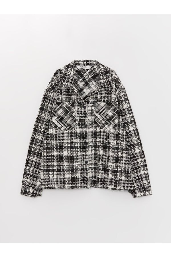 LC Waikiki LC Waikiki Plaid Long Sleeve Girl's Shirt Jacket