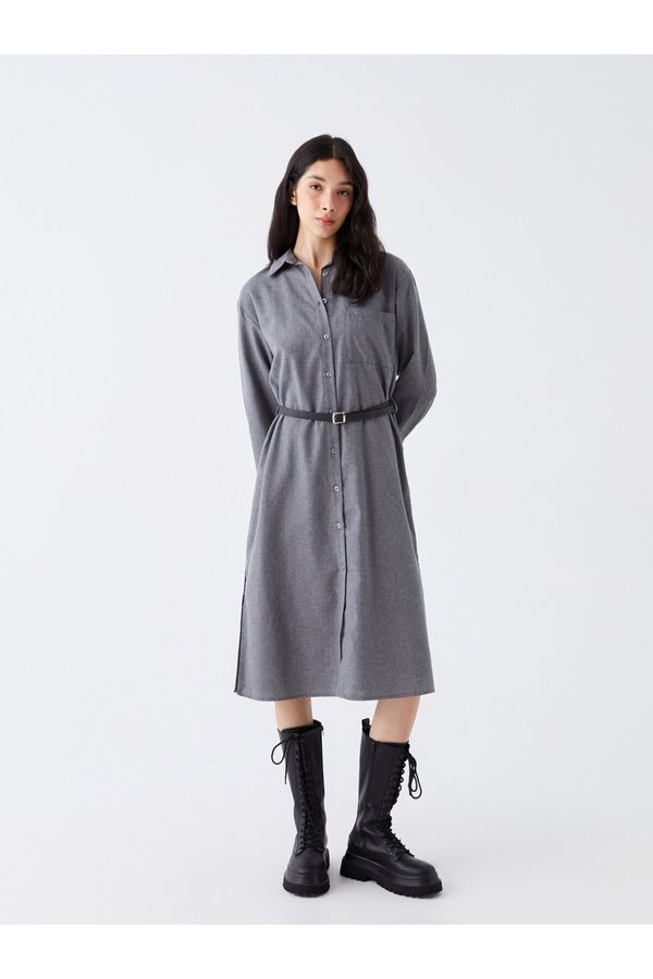 LC Waikiki LC Waikiki Plain Long Sleeve Women's Shirt Dress