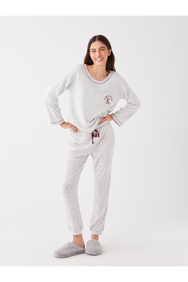 LC Waikiki LC Waikiki Polka Dot Women's Jogger Pajama Bottom with Elastic Waist