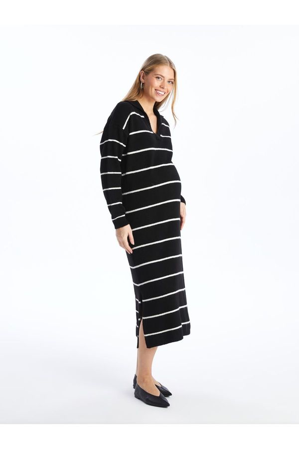 LC Waikiki LC Waikiki Polo Neck Plain Long Sleeve Maternity Knitwear Dress