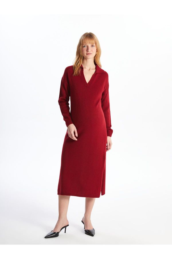 LC Waikiki LC Waikiki Polo Neck Plain Long Sleeve Maternity Knitwear Dress