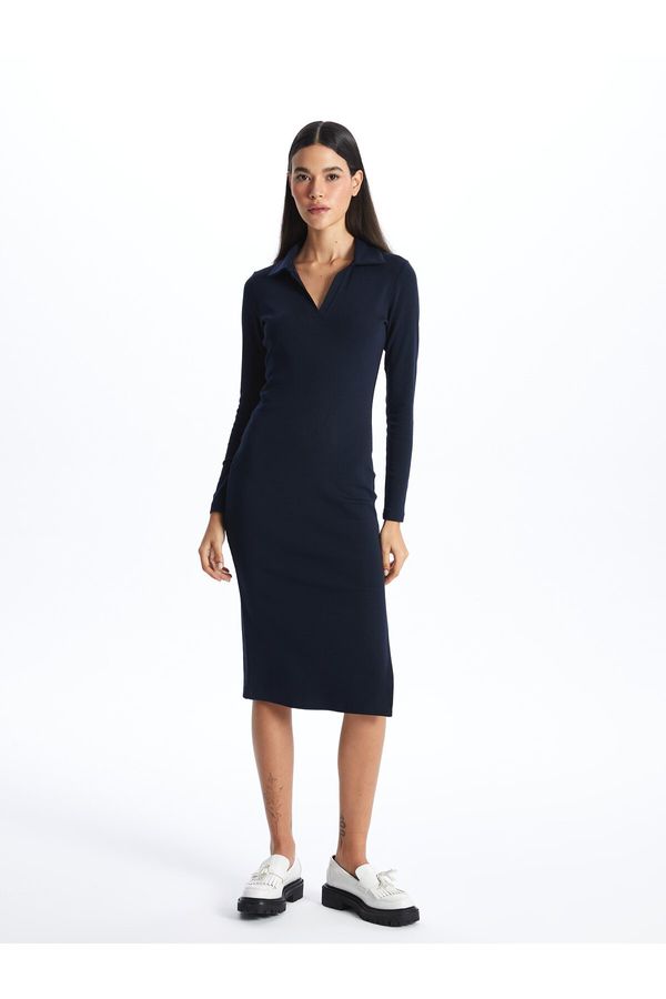 LC Waikiki LC Waikiki Polo Neck Plain Long Sleeve Women's Dress