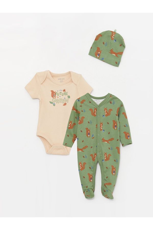 LC Waikiki LC Waikiki Printed Baby Boy Hospital Exit Set of 3