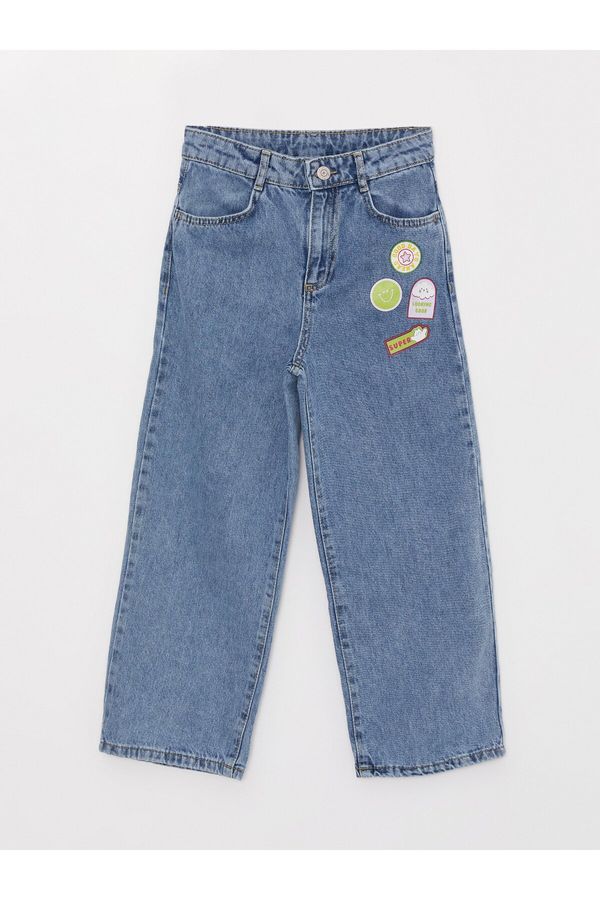 LC Waikiki LC Waikiki Printed Wideleg Girls' Jeans