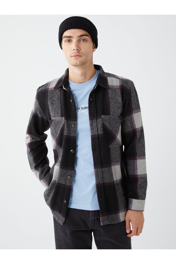 LC Waikiki LC Waikiki Regular Fit Long Sleeve Plaid Men's Lumberjack Shirt Jacket