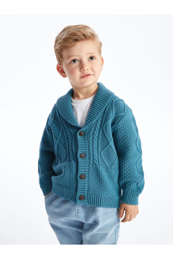 LC Waikiki LC Waikiki Shawl Collar Long Sleeve Knitwear Baby Boy Cardigan