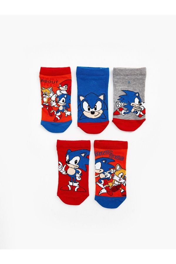 LC Waikiki LC Waikiki Sonic Patterned Boy's Booties Socks Pack of 5