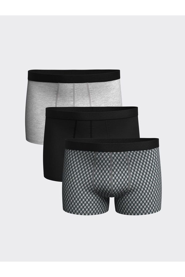 LC Waikiki LC Waikiki Standard Mold Flexible Fabric Men's Boxer 3-Piece