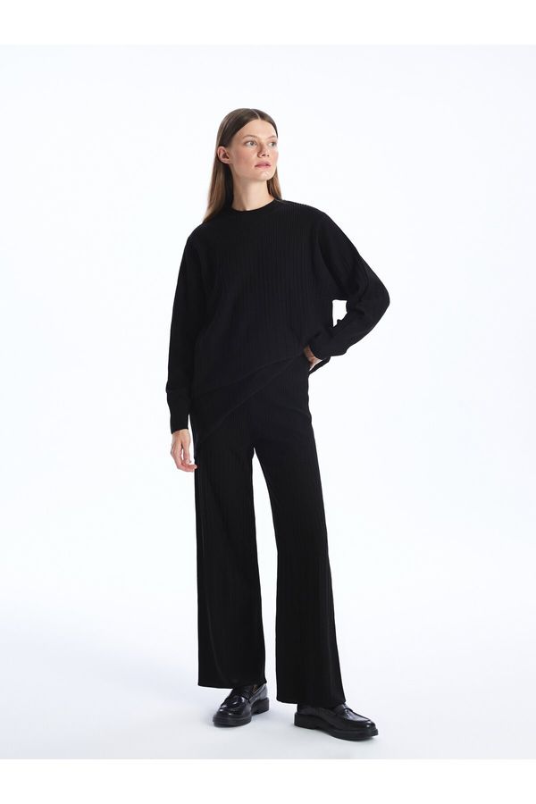 LC Waikiki LC Waikiki Straight Wide Leg Women's Knitwear Trousers with Elastic Waist