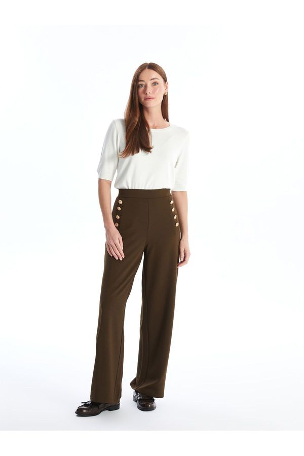 LC Waikiki LC Waikiki Straight Wide Leg Women's Trousers with Elastic Waist