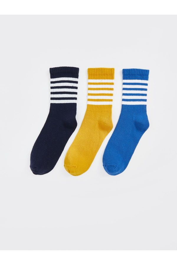 LC Waikiki LC Waikiki Striped Boy Socks Set of 3