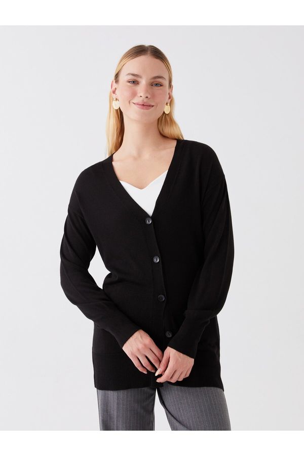 LC Waikiki LC Waikiki V-Neck Plain Long Sleeve Women's Knitwear Cardigan