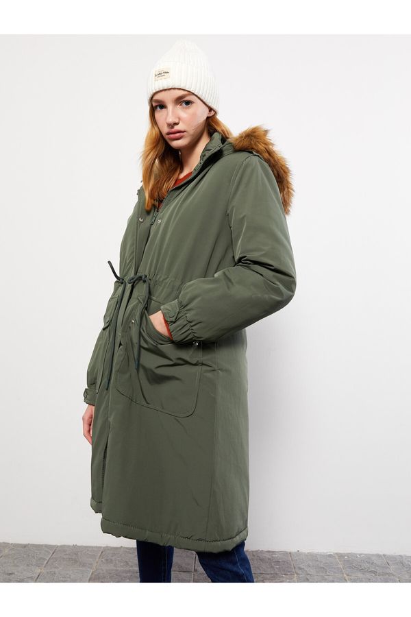 LC Waikiki LC Waikiki Women's Hooded Plain Parka