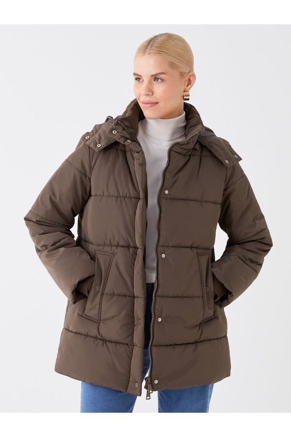 LC Waikiki LC Waikiki Women's Hooded Plain Puffer Coat