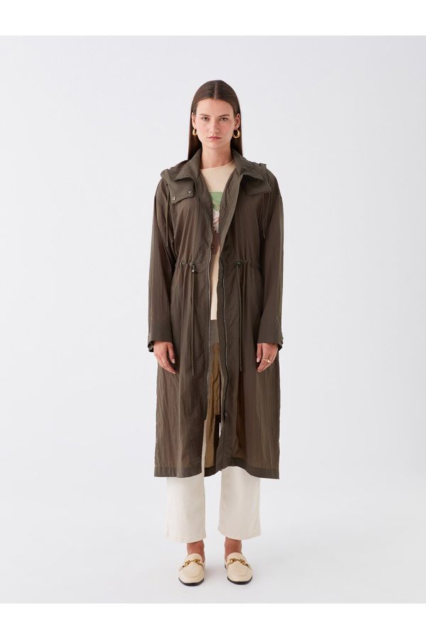 LC Waikiki LC Waikiki Women's Hooded Plain Raincoat