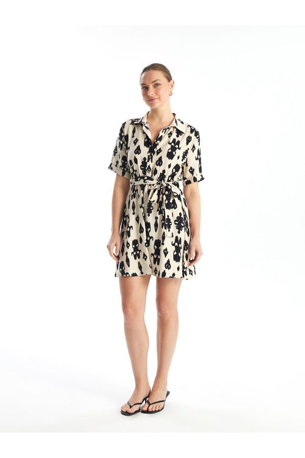 LC Waikiki LC Waikiki Women's Patterned Short Sleeve Shirt Dress