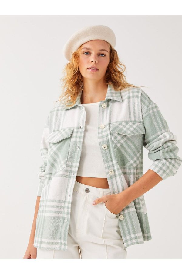 LC Waikiki LC Waikiki Women's Plaid Long Sleeve Lumberjack Shirt Jacket