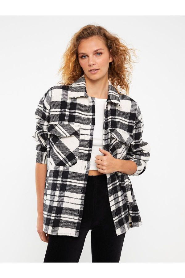 LC Waikiki LC Waikiki Women's Plaid Long Sleeve Lumberjack Shirt Jacket