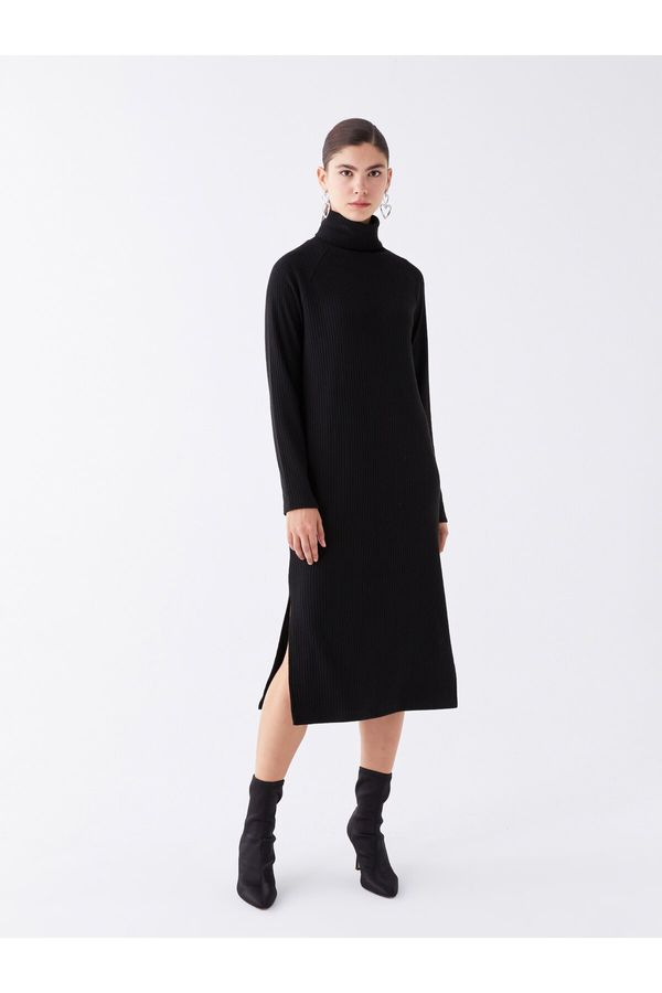 LC Waikiki LC Waikiki Women's Turtleneck Straight Long Sleeve Knitwear Dress