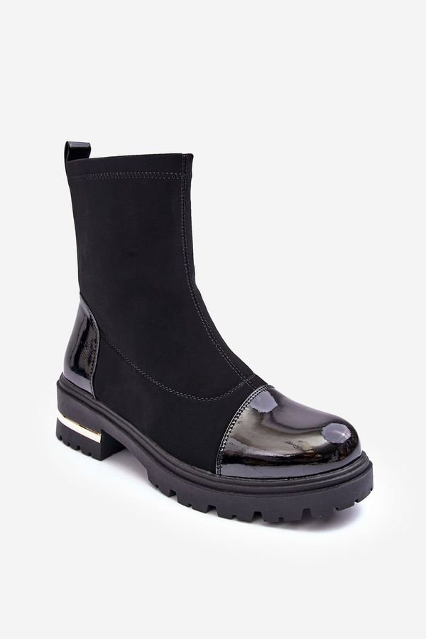 Kesi Leather classic flat shoes black Shendete