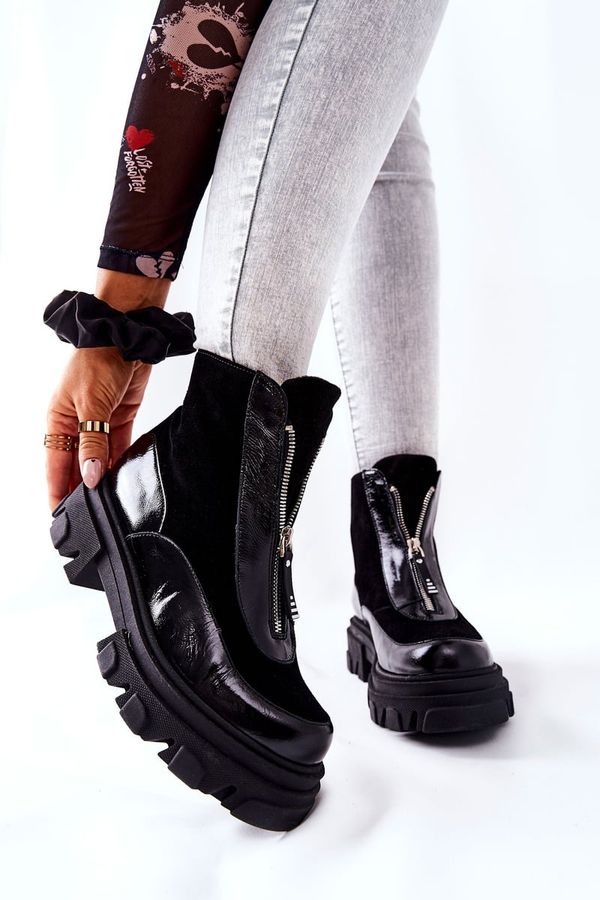 Laura Messi Leather Padded Boots Laura Messi Black 2371