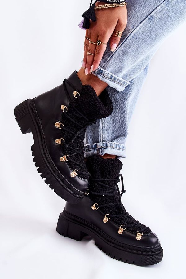 Kesi Leather warm shoes Black Arisa