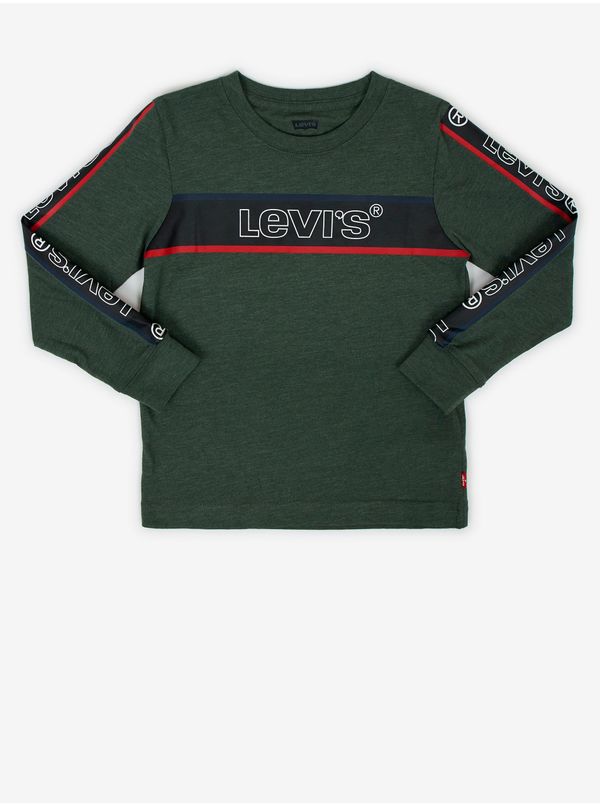 Levi's® Levi&#39;s Black-Green Boys Long Sleeve T-Shirt Levi&#39;s® - Boys