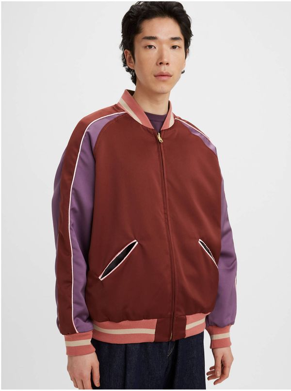 Levi's® Levi&#39;s Burgundy Men&#39;s Double-Sided Bomber Levi&#39;s® Souvenir - Men&#39;s