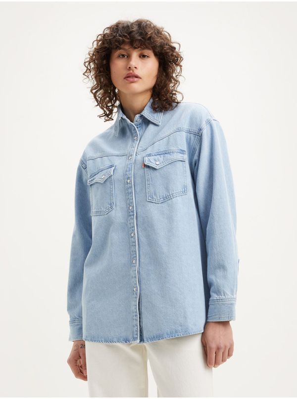 Levi's® Levi&#39;s Light Blue Ladies Denim Shirt Levi&#39;s® Dorsey Western - Ladies