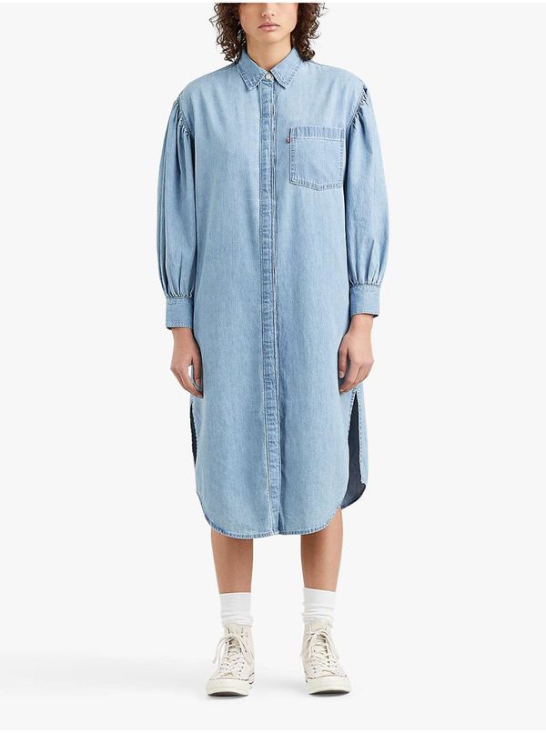 Levi's® Levi&#39;s Light Blue Levi&#39;s® Osteria Du Denim Shirt Midi Dress - Women&#39;s