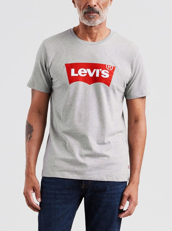 Levi's® Levi&#39;s Men&#39;s Grey T-Shirt with Levi&#39;s® Print - Men&#39;s