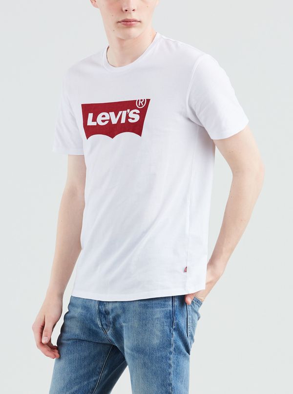 Levi's® Levi&#39;s Men&#39;s White T-Shirt with Levi&#39;s® Print - Men&#39;s