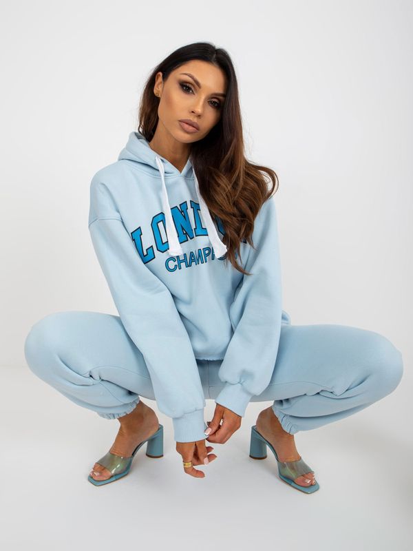 Fashionhunters Light blue and blue tracksuit by Larain