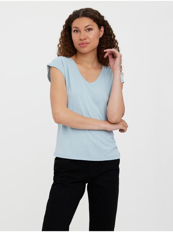 Vero Moda Light blue basic T-shirt VERO MODA Filli - Women