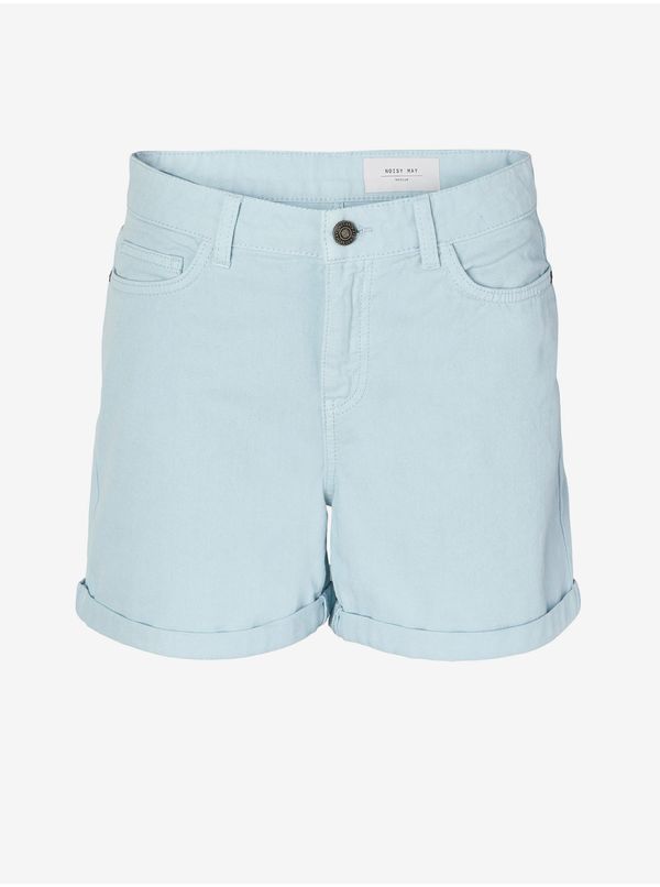 Noisy May Light blue denim shorts Noisy May Smiley - Women